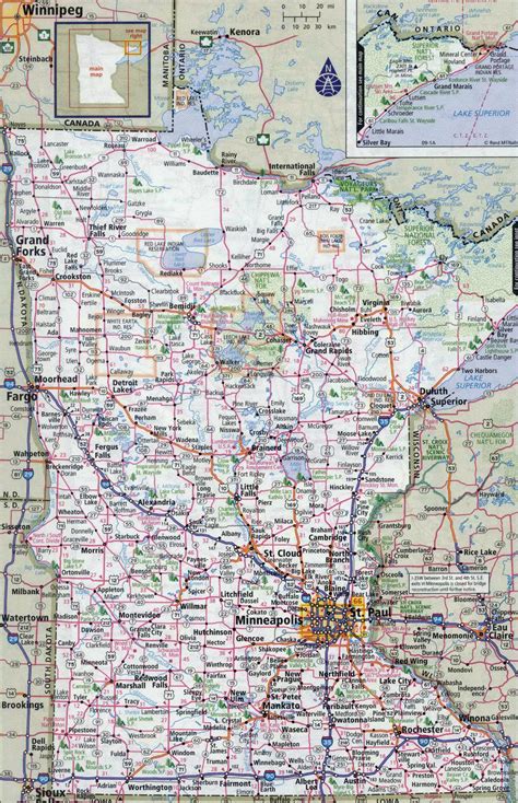 minnesota road map detailed.